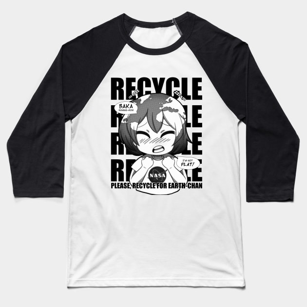 Earth-chan manga mode Baseball T-Shirt by warningpoodle